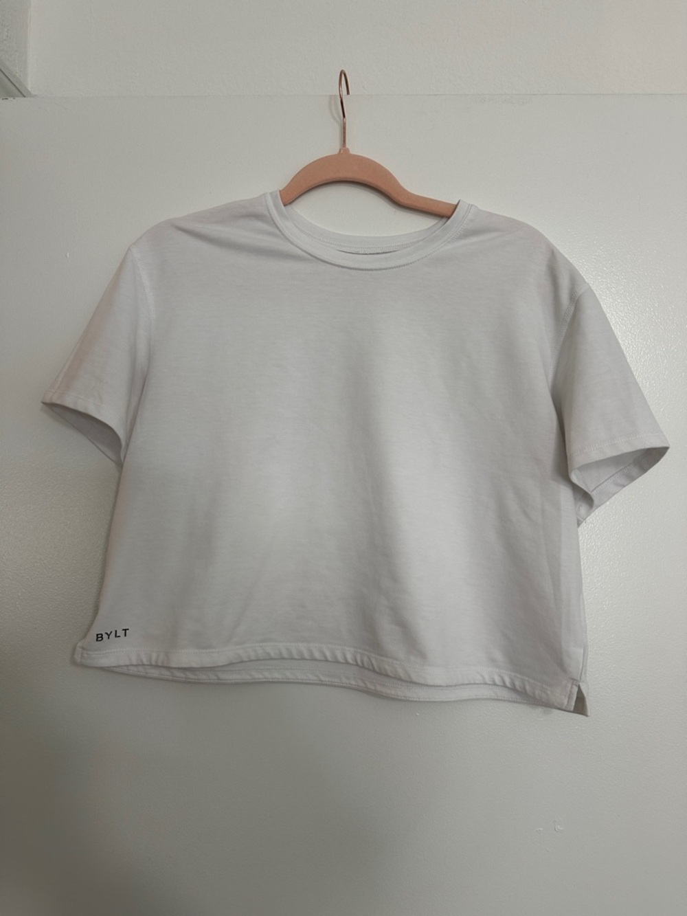 BYLT Basics White Crop Tee